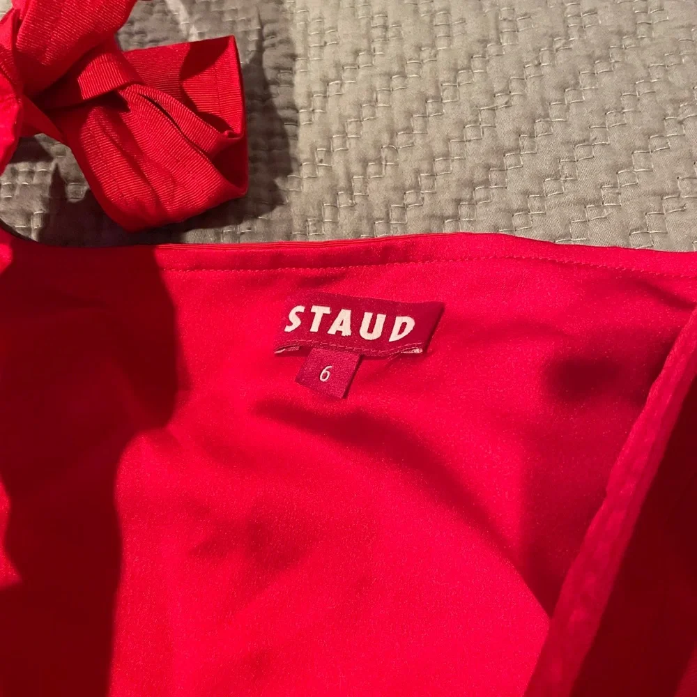 Staud Rogan Top Pointsettia Red Size 6 - Picture 5 of 10